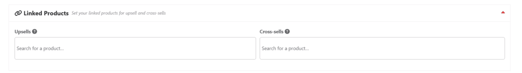 Linked products section placeholder